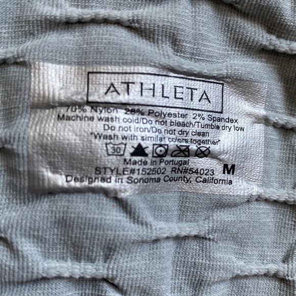 Athleta top shirt women’s medium long-sleeve stretchy grey - Picture 5 of 5